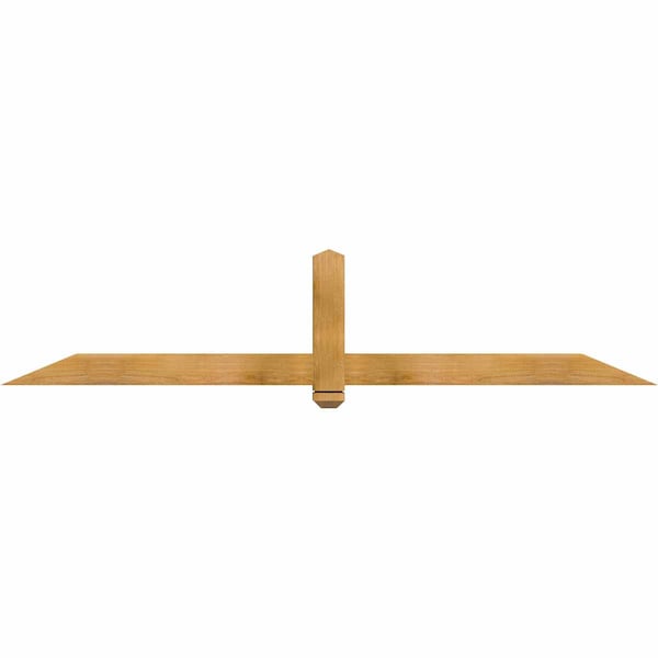 Ekena Millwork Eugene Rough Sawn Timber Gable Bracket, Western Red Cedar, 84"W x 17"H x 4"D x 4"F, 5/12 Pitch GBW084X17X0404EUG00RWR - main